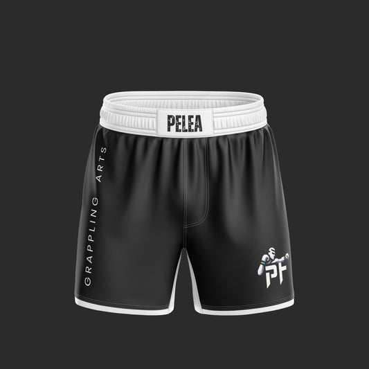 Black and White Pelea High Cut Shorts