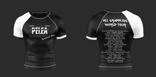 Grappling World Tour Rash Guard: Rock Your Roll Rash Guard, Global Grappling Sports Tribute with Mesh Comfort.