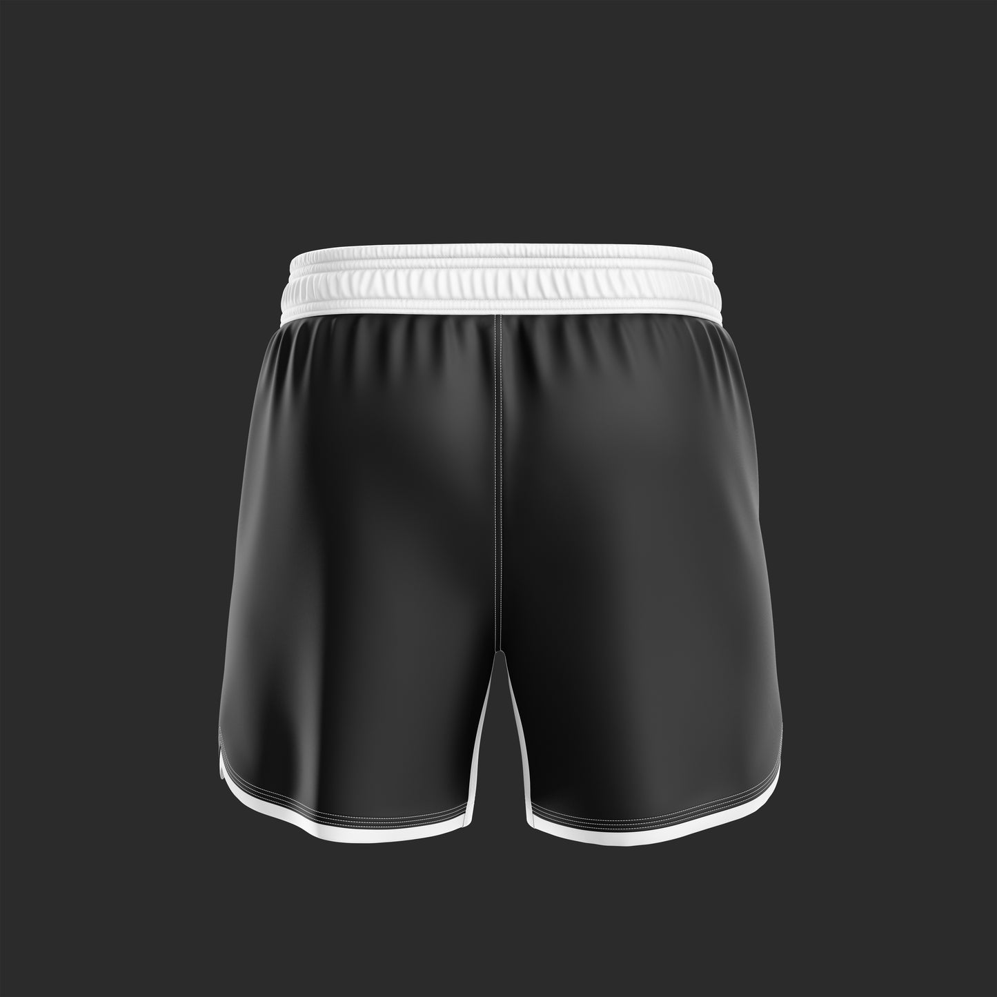 Black and White Pelea High Cut Shorts