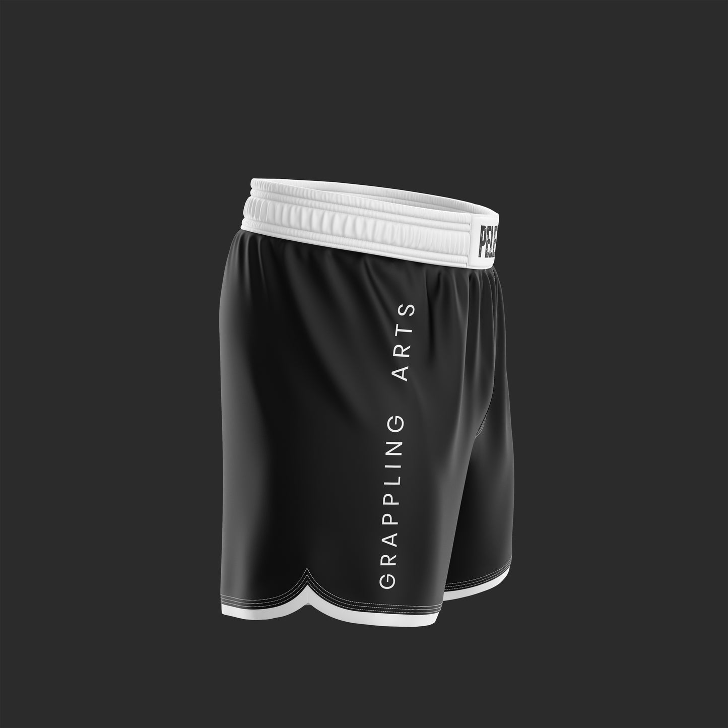 Black and White Pelea High Cut Shorts