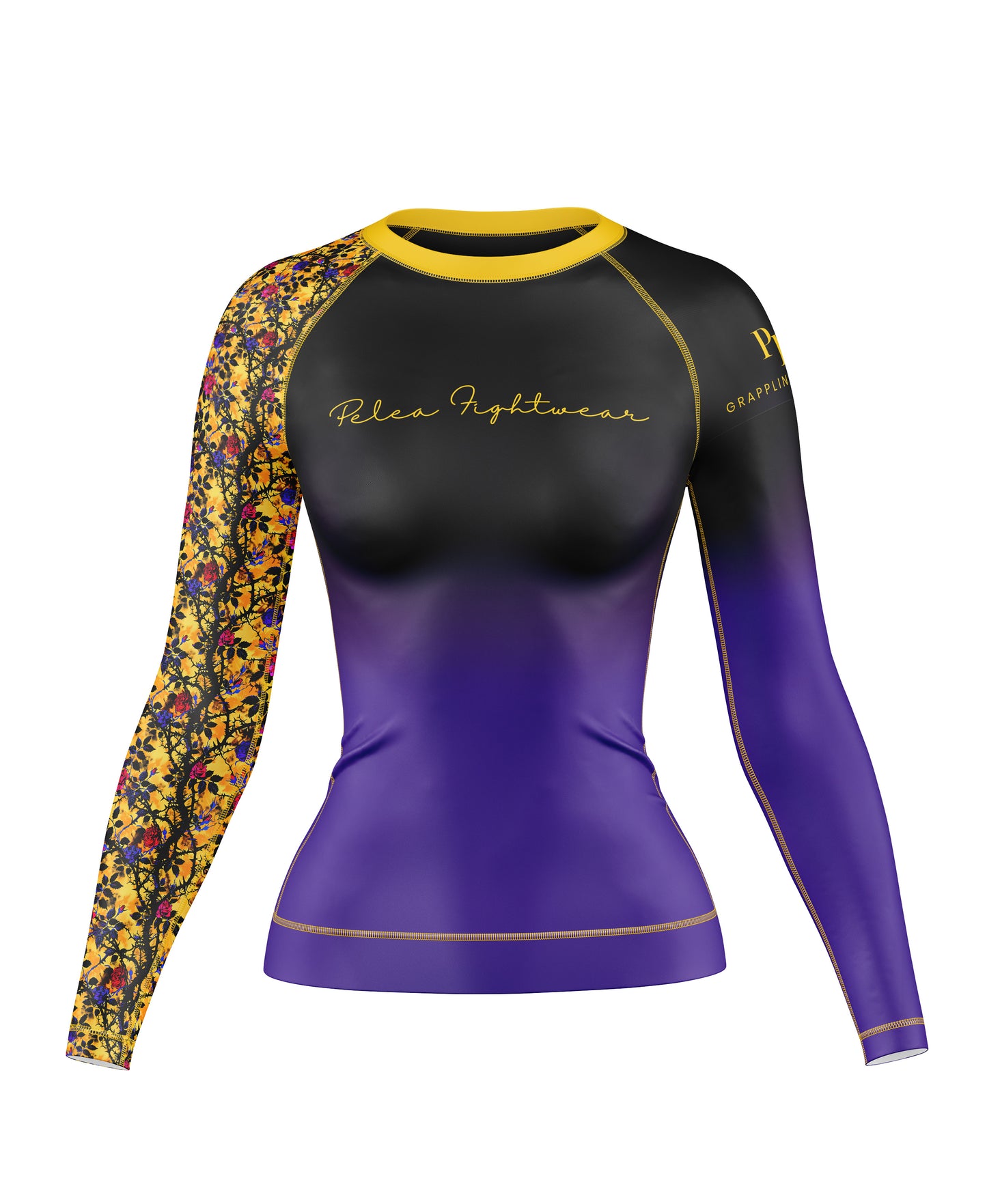 Geisha's Garden Rash Guard: Balance the warrior's resolve and the Geisha's elegance.