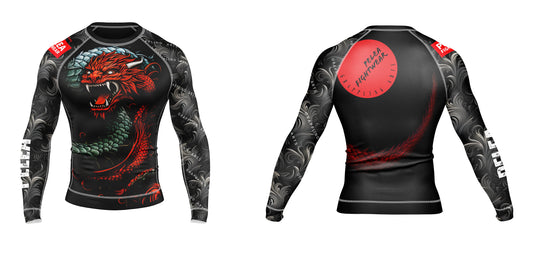 Embrace the Dragon: Dragonfire Grip Rash Guard with Dragon Power for Peak Grappling... or at least ultimate comfort, breathability and a bitchin' design