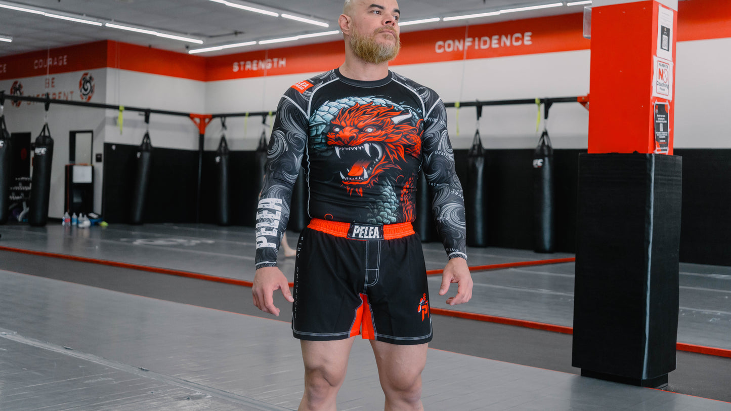 Embrace the Dragon: Dragonfire Grip Rash Guard